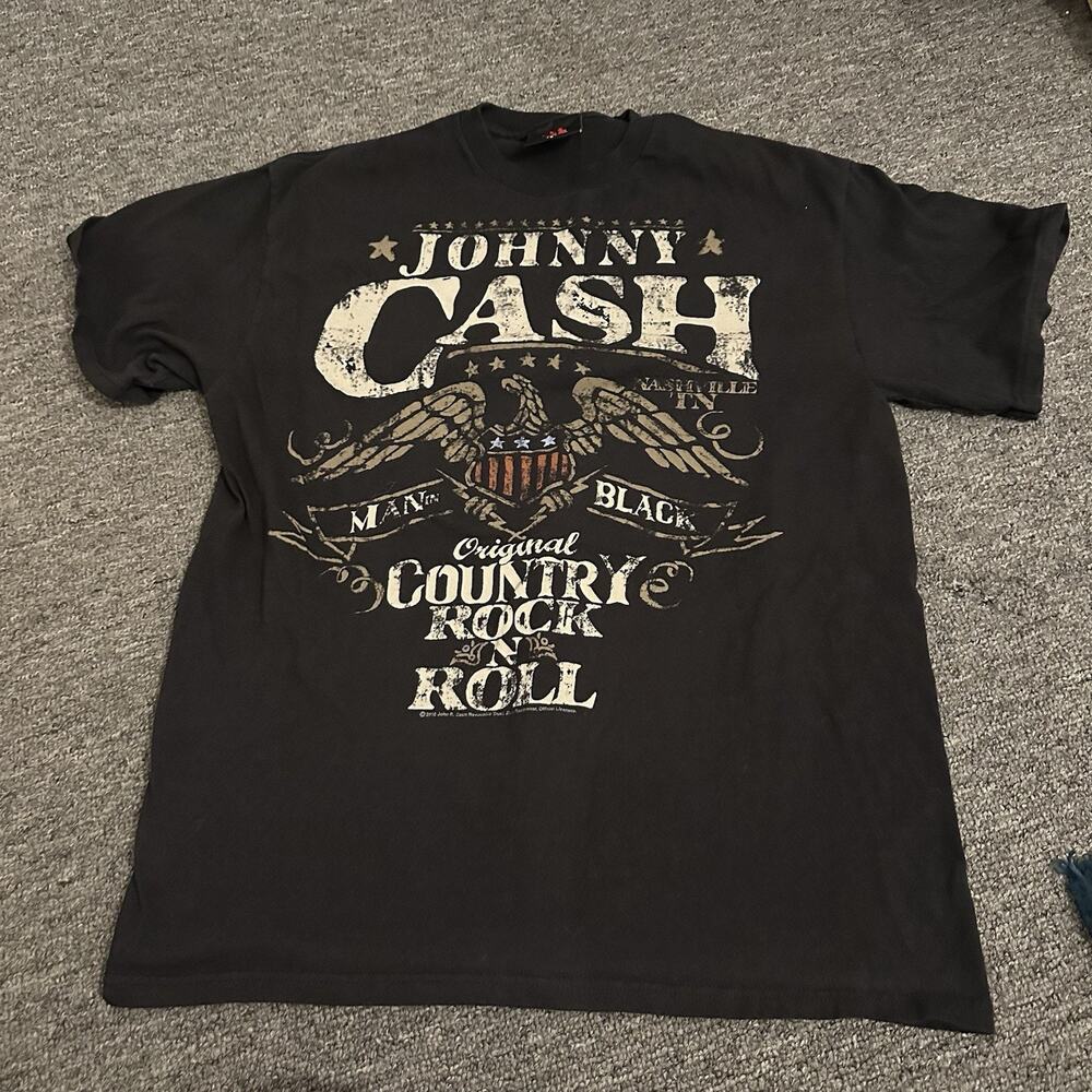 Johhny Cash Man In Black Zion Rootswear T Shirt SZ Large